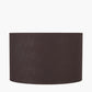 Lino 35cm Bitter Chocolate Self Lined Linen Cylinder Lampshade