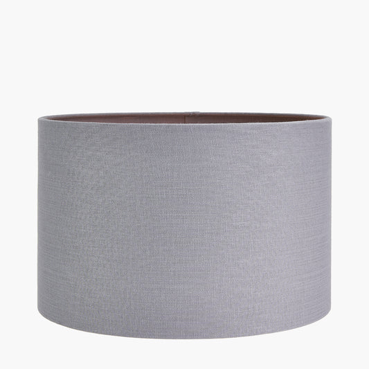Lino 35cm Steel Grey Self Lined Linen Cylinder Lampshade
