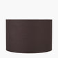 Lino 40cm Bitter Chocolate Self Lined Linen Cylinder Lampshade
