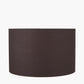 Lino 45cm Bitter Chocolate Self Lined Linen Cylinder Lampshade