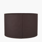 Lino 45cm Bitter Chocolate Self Lined Linen Cylinder Lampshade