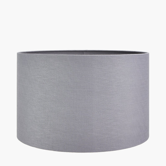 Lino 50cm Steel Grey Self Lined Linen Cylinder Lampshade