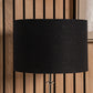 Lino 50cm Black Self Lined Linen Cylinder Lampshade