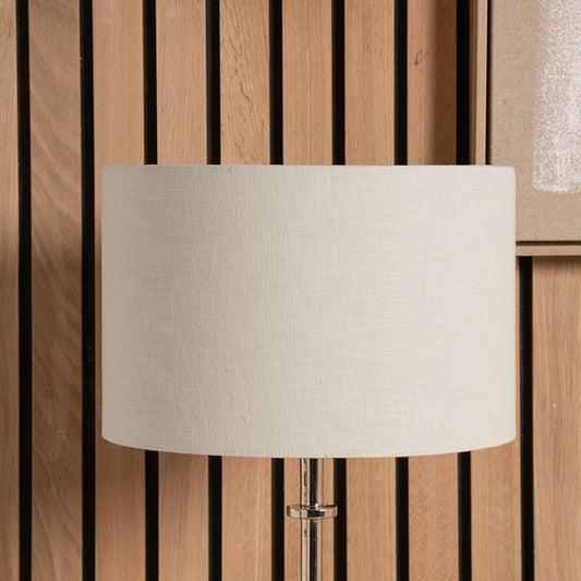 Lino 50cm Cream Self Lined Linen Cylinder Lampshade