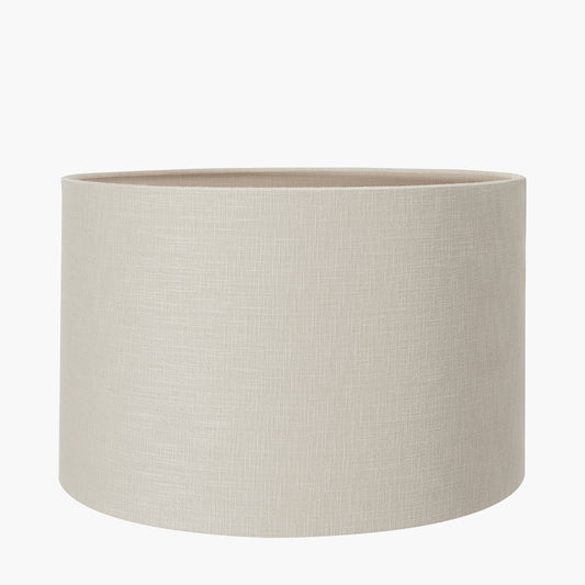 Lino 40cm Grey Self Lined Linen Cylinder Lampshade