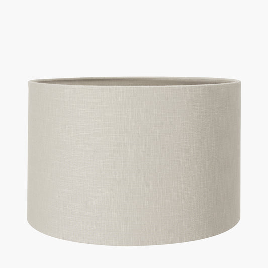 Lino 40cm Grey Self Lined Linen Cylinder Lampshade
