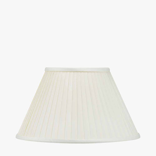 Bacall 30cm Almond Silk Knife Pleat Empire Lampshade