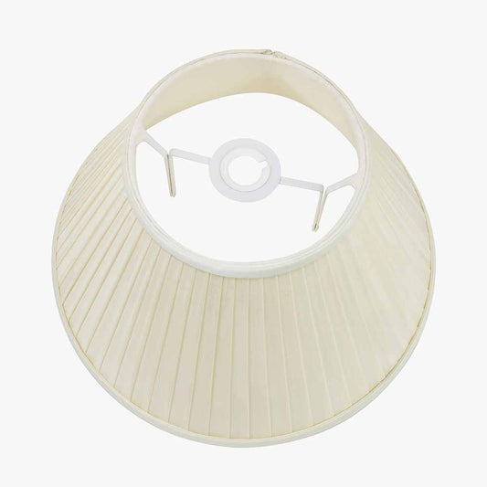 Bacall 45cm Almond Silk Knife Pleat Empire Lampshade