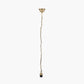 Antique Brass Electrified E27 Ceiling Fitting