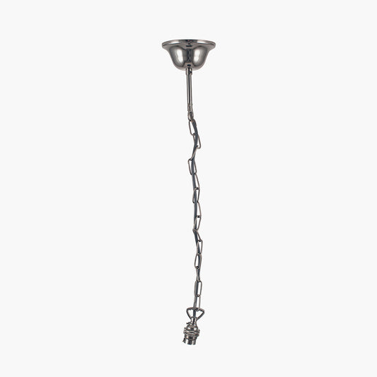 Black Chrome Traditional Electrified B22 Ceiling Fitting