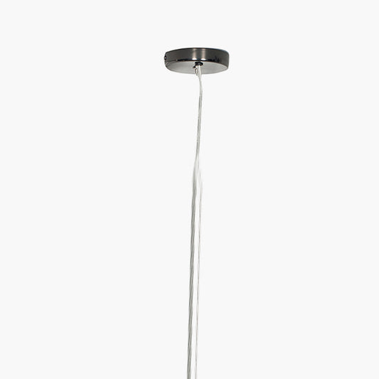 Black Chrome Contemporary Electrified E27 Ceiling Fitting