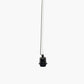 Black Chrome Contemporary Electrified E27 Ceiling Fitting