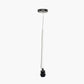 Black Chrome Contemporary Electrified E27 Ceiling Fitting