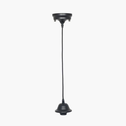 Black Retro Electrified E27 Ceiling Fitting