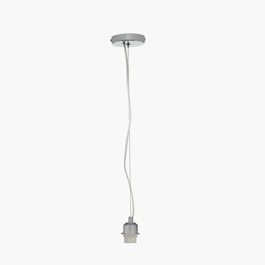 Brushed Chrome Electrified E27 Ceiling Fitting