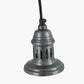 Dark Antique Silver Metal Electrical Ceiling Fitting for Caf�� and Dome Pendants