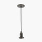 Dark Antique Silver Metal Electrical Ceiling Fitting for Café and Dome Pendants