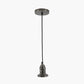 Dark Antique Silver Metal Electrical Ceiling Fitting for Caf�� and Dome Pendants