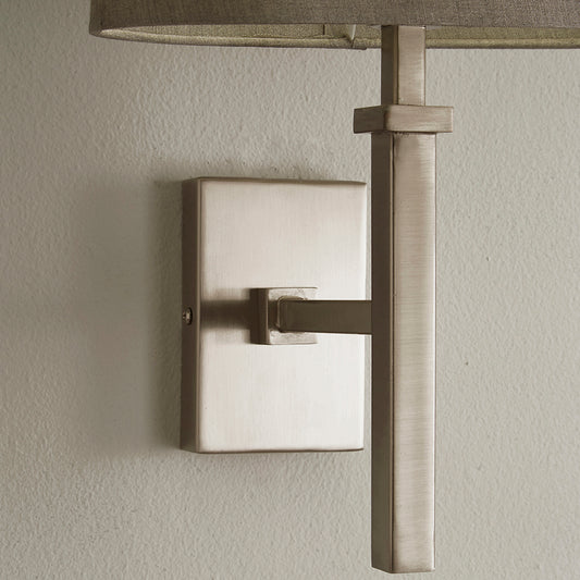 Hilton Satin Silver Metal Wall Light