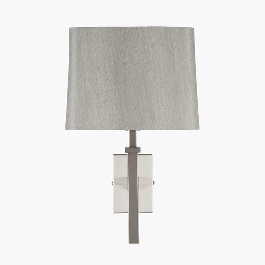 Hilton Satin Silver Metal Wall Light