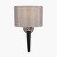 Lowry Brushed Silver and Matt Black Metal Wall Light