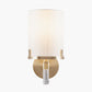 Midland Champagne Gold Metal and Marble Effect Wall Light
