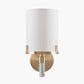 Midland Champagne Gold Metal and Marble Effect Wall Light