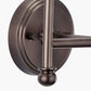 Piero Antique Bronze Metal Double Wall Light with Garbo 15cm Cream Silk Mix Pinch Pleat Tapered Candle Clip Lampshade