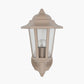 Azalea Taupe Metal Hex Lantern Wall Uplighter