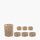 Tobs S/7 Grey Kubu Rattan Round Storage Baskets