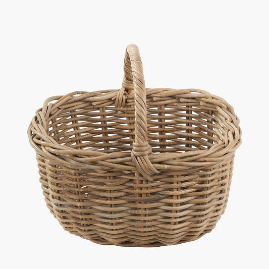 Tobs Grey Kubu Rattan Shopping Basket