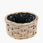 Tobs Indoor Outdoor Grey Kubu Rattan Triple Weave Round Basket Planter