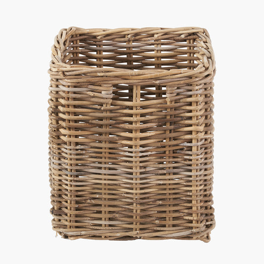 Tobs Grey Kubu Rattan Square Storage Basket