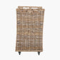 Tobs S/2 Grey Kubu Rattan Log Basket Trolleys