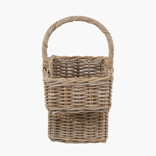 Tobs Grey Kubu Rattan Stair Basket Large