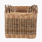 Tobs S/5 Grey and White Kubu Rattan Square Storage Baskets