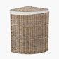 Tobs S/2 Grey Kubu Rattan Lined Corner Linen Baskets