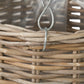 Tobs Indoor Outdoor Grey Kubu Rattan Round Hanging Basket - Large