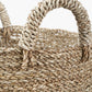 Tobs S/2 Banana Leaf Two Tone Natural and White Baskets