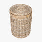 Brown Rattan Round Linen Basket