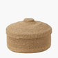 Tobs Seagrass Natural Lidded Round Basket