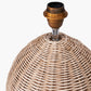 Raffles Large Rattan Cream Wash Table Lamp Base with Harley 45cm Slubby Hopsack Empire Lampshade