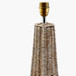 Seacomb Rattan Pyramid Floor Lamp Base with Harley 50cm Slubby Hopsack Empire Lampshade