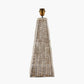 Seacomb Rattan Pyramid Table Lamp Base with Harley 40cm Slubby Hopsack Empire Lampshade
