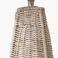 Seacomb Rattan Pyramid Table Lamp Base with Harley 40cm Slubby Hopsack Empire Lampshade