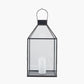 Antique Brass Metal and Glass Square Lantern