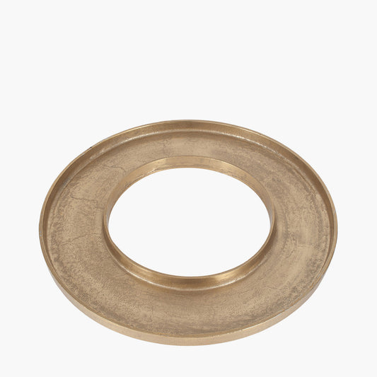 Antique Gold Metal Ring Display Platter