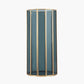 Brass Metal and Smoked Glass Panelled Tall Hurricane