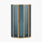 Brass Metal and Smoked Glass Panelled Hurricane