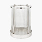 Silver Metal and Clear Glass Rod Hurricane Large